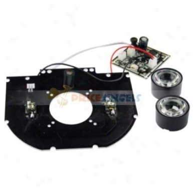 2-led Security Camera Ir Infrared Illujinator Board Plate With 45 Degree Lens