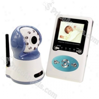 2.4ghz Wirelesq Baby Monitor Upon Audio Visual Night Vision Cakera+2.4 Inch Lcd Receiver