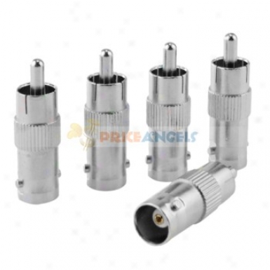 3.5mm Rca Jack Connector (5-pack/silver)