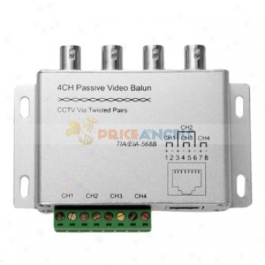 4 Channel Camera Cctv Bnc Video Balun Transceiver(no Cable)