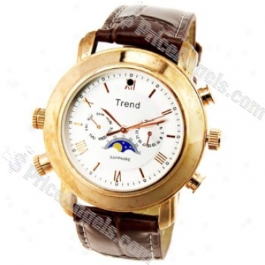 4gb 5.0mp Rechargeable Working Watch Spyy Camera(brown)