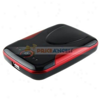 5000mah Portable Mobile Poewr Rechargeable External Battery For Cell Phone/camera/mp3(black And Red)