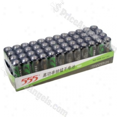 555 R6p 1.5v Aa High Capzcity Zn-mn Free from moisture Battery-48 Pieces Pack