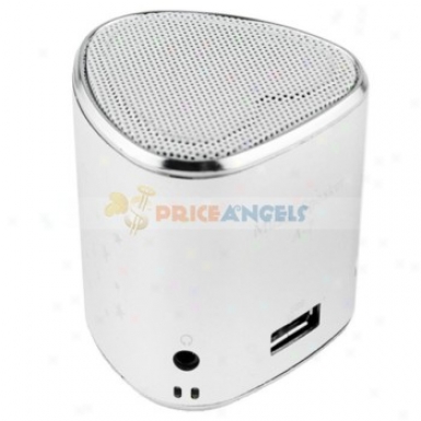 A-7 Portagle Usb Mini Speaker With Tf Card Slot/fm For Mp3/mp4 Player(silver)