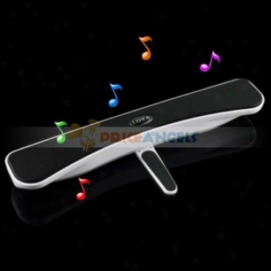 A6 Rectangle Shaped Portable Stereo Media Speaker For Laptop/pc/notebook(white)