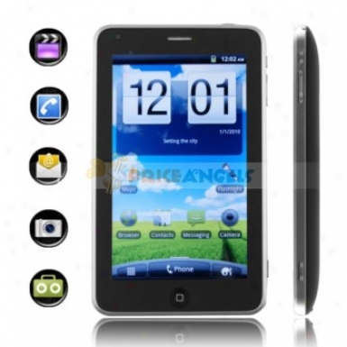 Android 2.2 650mhz Cpu 5-inch Capacitive Touch Screen Tablet Pc With Phone/bluetooth/wi fi/leather Cover(black)