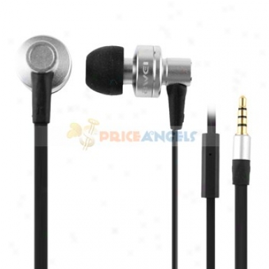 Awei 3.5mm Jack Noise Isolation In-ear Earphone With Microphone For Cell Phone/computer(sulver)