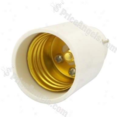 B22 To E27 Light Lamp Bulb Adapter Converter(white)