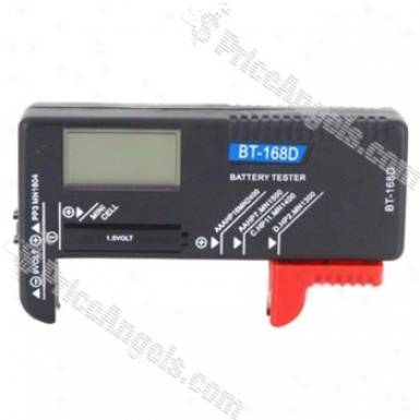 Bt-168d Mini Dgital Display Battery Voltage Tester (black)