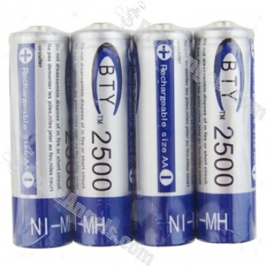 Bty Aa 2500mah 1.2v Ni-mh Rechargeable Battery(4-pack)