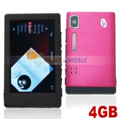 Classic 3.0-inch Screen 4gb Mp4 Mp5 Medi Performer With Tf Slot Fm Came5a(red)