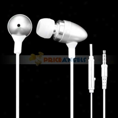 Classic In-ear Stereo Earphone With Calling Answer/microphone(silver)