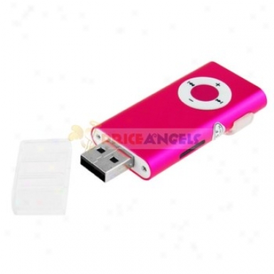 Clop-style Portable Usb Mp3 Media Player Wit hTf Slot(pink)