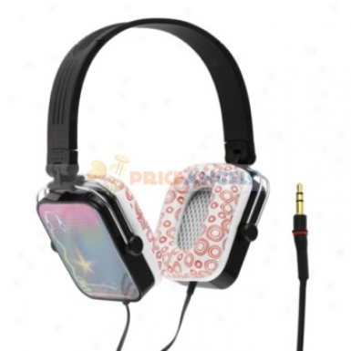 Cool Pattern Folded 3.5mm Stereo Super Bass Headset Headphone Earphone(black)