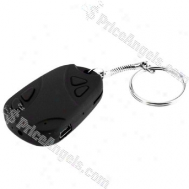 Creative Pin-hole Rechargeable Car Key S0y Camera-tf Card Slot(black)