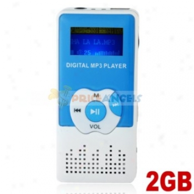 Cute 2gb Mp3 Media Player Woth Louder Speaker(blue)