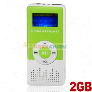 Cute 2gb Mp3 Media Player With Louder Speaker(green)