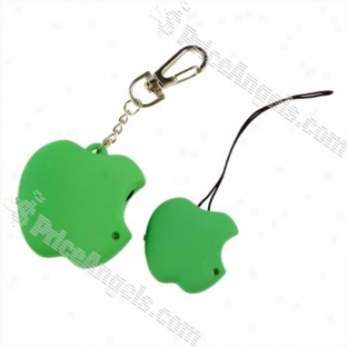 Cute Apple Shaped Safety Anti-lost Alarm Device For Kid/pet/purse/bag-green (2*cr2032)