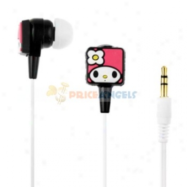 Cute Cartoon Melody Shaped 3.5mm In-ear Stereo Earphone(black)