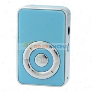 Cute Screen-free Clip Style Mp3 Media Idler With Tf Card Slot(blue)