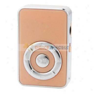 Cute Screen-free Spring-clasp Style Mp3 Media Ppayer With Tf Card Slot(pink)