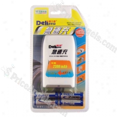 Delipow Dexterous Charger For Aa/aaa Ni-mh/nicd Batteries With 4x2300maah Aa Batteries