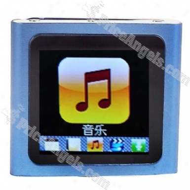 Designer's 1.5-inch Lcd Mp3/mp4 Movable Media Player With Fm Radio/g-sensor-blue(2gb)