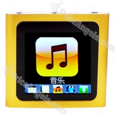 Designer's 1.5-inch Lcd Mp3/mp4 Portable Media Player Upon Fm Radio/g-sensor-gold(2gb)