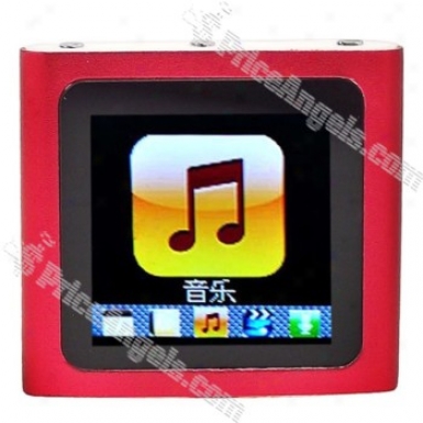 Designer's 1.5-inch Lcd Mp3/mp4 Portable Media Player With Fm Radio/g-sensor-red(2gb)