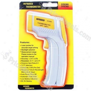 Digital Infrared Thermometer With Laser Sight (-50'c~280'c / -68'f~536'f)