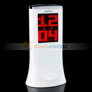 Digital Led Laser Promuection Call to arms Clock(white)