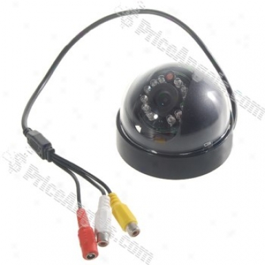 Dome Cmos Color Surveillance Security Camera With 12-ir Led Night-vision - Pal (12v Dc)