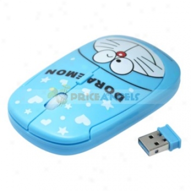 Doraemon 2.4ghz Usb2.0 10m 1200dpi Wireless Optical Mouse