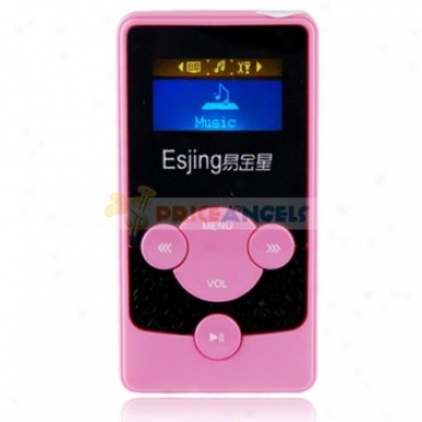 Esjinng G38 2gb 1.1-inch Screen Stereo Mp3 Player With Seaker(pink)