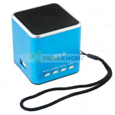 F-10u Sports Style Movable Usb Mini Speaker With Tf Card Slot/fm For Mp3/mp4 Player(blue)