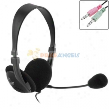 Feinier Fe-169 Adjustable 3.5mm Stereo Headset Headphone Earphone For Computer Mp3 Mp4 Cell Phone(black)