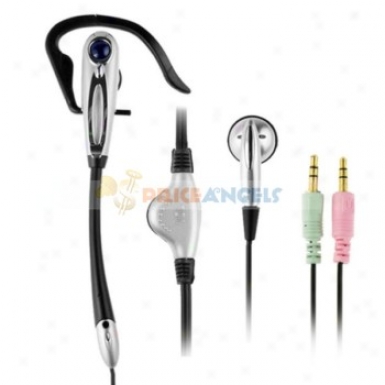 Feinier Fe-307 Hook Style nI-ear Stereo Earphone With Microphone/volume Control