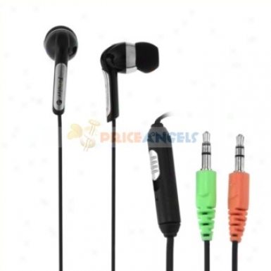 Feinier Fe-s16 In-ear Stereo Earphone With Volume Control Microphopne(black)