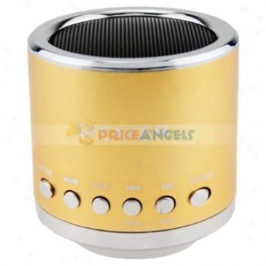 Feinier Mini Cylinder Usb Powered Multimedia Speaker With Micro Sd Slot For Pc Mp3 Mp4 Player(yellow)