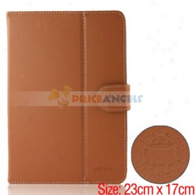 Full Protective Leather Case Cover For 8-inch Tablet Pc(brown)