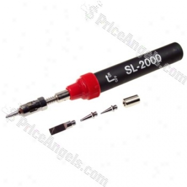 Gas Butane Pencil Flambeau Soldering Iron Tool - Black+ Red(sl-2000k)