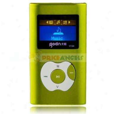 Goodn A173h 2gb 1.4-inch Screen Stereo Mp3 Player With Speaker(green)