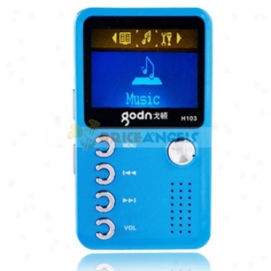 Godn H103 2gb 1.4-inch Screen Stereo Mp3 Player With Speaker(blue)