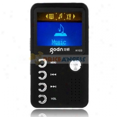 Godn H103 2gb 1.4-inch Screen Stereo Mp3 Player With Speaker(black)