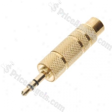 Gold Plated 3.5mm Male To 6.3mm Female Audio Connectors (2-pack)