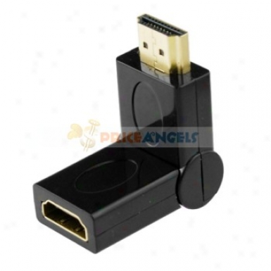 Gold Plated Hdmi Male To Female Adapter Converter(rotated 90 Degree)