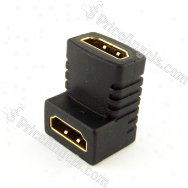 Gold Plated Right-angle Hdmi Female To Female Adapter/converter