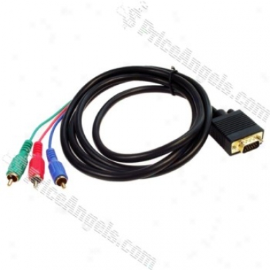 Gold Plated Vga Male To 3*rca Adapter Cable (1.8m Cable)