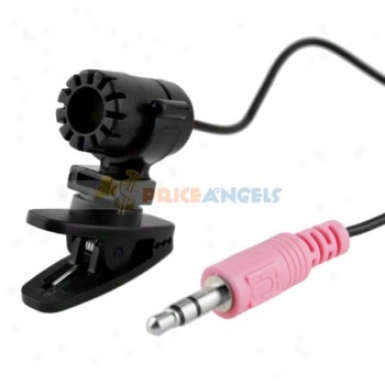 Highly Sensitive 3.5mm Miniature Hnds-free Clip-on Microphone(black)