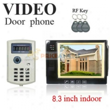 Home Security 8.3 Inch Tft Lcd Video Doorbell System